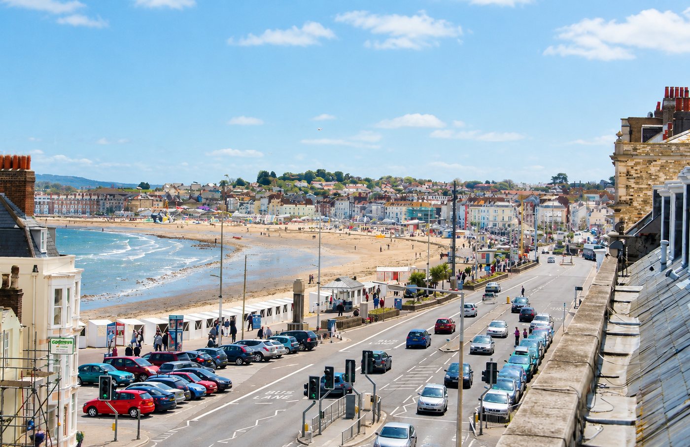 Weymouth's main beach, looking along the bay